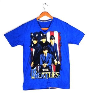 Kaos The Beatles Biru - Distro Quality