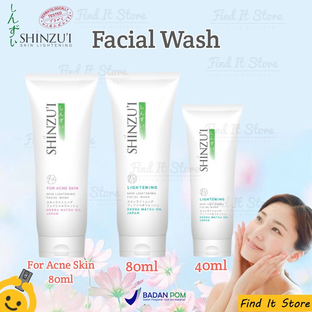 Shinzui Skin Lightening Facial Wash | Acne Facial Wash | Sabun Wajah Herba Matsu Oil BPOM