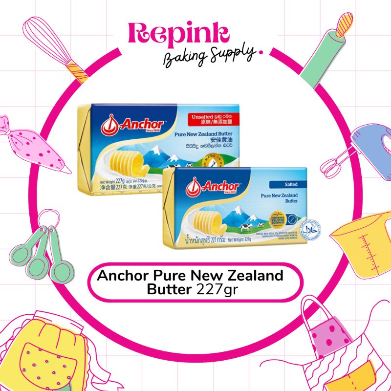 

Anchor Pure New Zealand Salted Butter 227g | Unsalted Butter 227gr