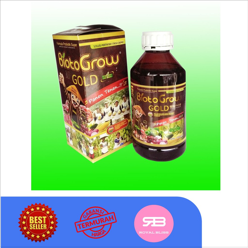 Pupuk Hayati Terlengkap BIOTO GROW GOLD 1000 Ml