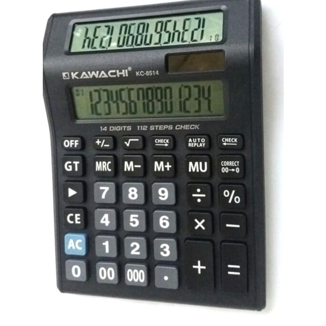 

♥ KALKULATOR KAWACHI KC 8514 - KALKULATOR 2 LAYAR - 14 DIGIT - DUAL LCD ✮