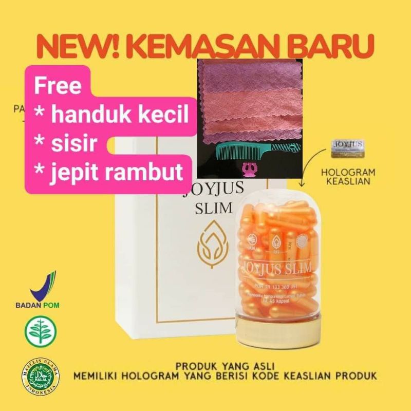 (COD) JOYJUS SLIM CAPSULE  ORIGINAL FREE Gift Kapsul pelangsing joyjus slimming capsule joy jus ori 