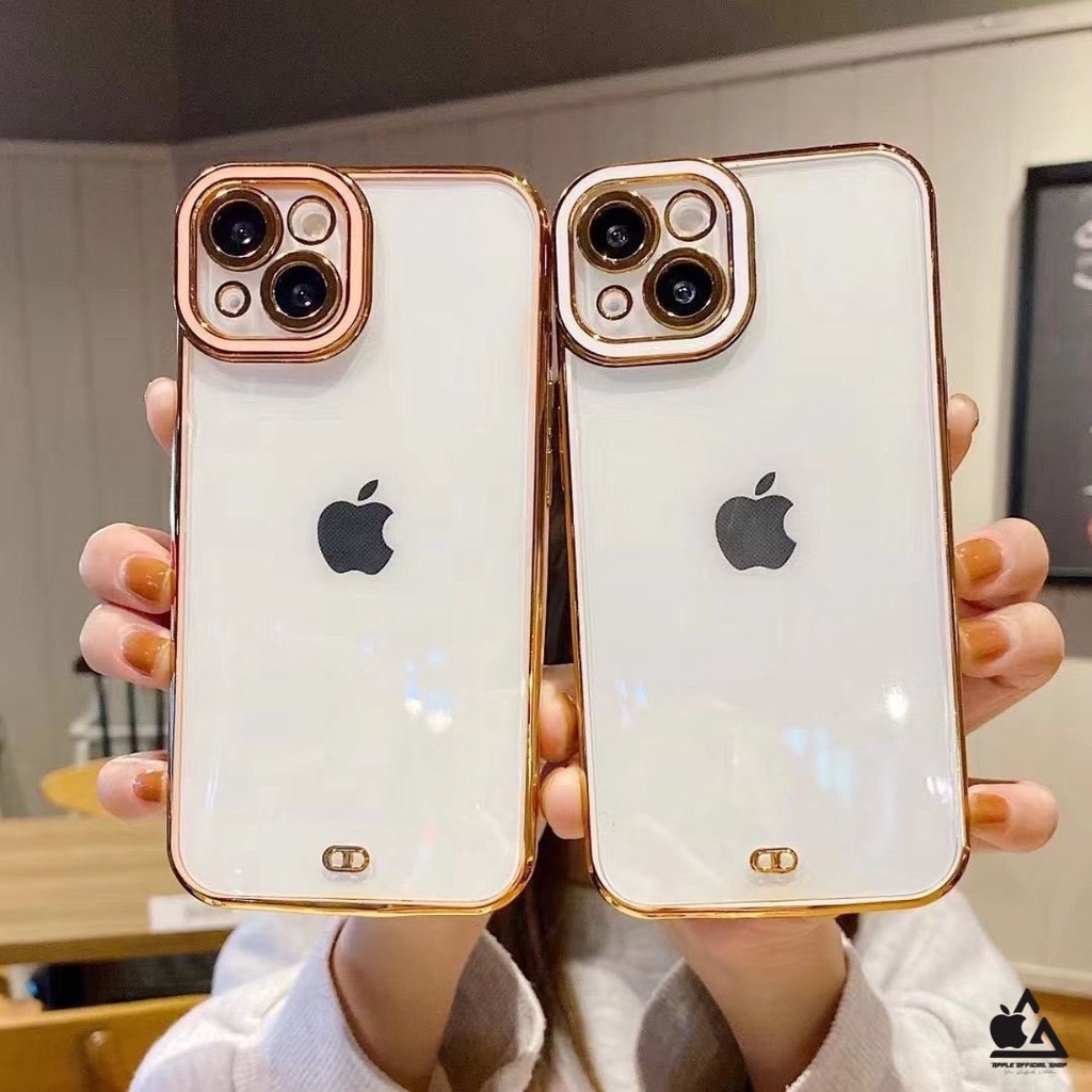 PREMIUM SOFT CASE CHROME iPhone 13 13 PRO MAX 12 12 PRO MAX 11 11 PRO MAX XR X XS MAX 7 7+ 8 8+ SE 2 SOFTCASE List KROM Angel Eyes Camera Protection