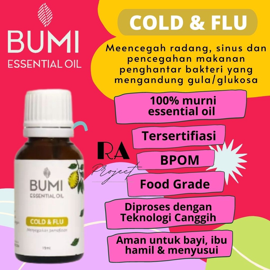 BUMI ESSENTIAL OIL COLD & FLU MINYAK ESSENTIAL OIL DIFFUSER ESSENTIAL OIL DIFFUSER AROMATERAPI