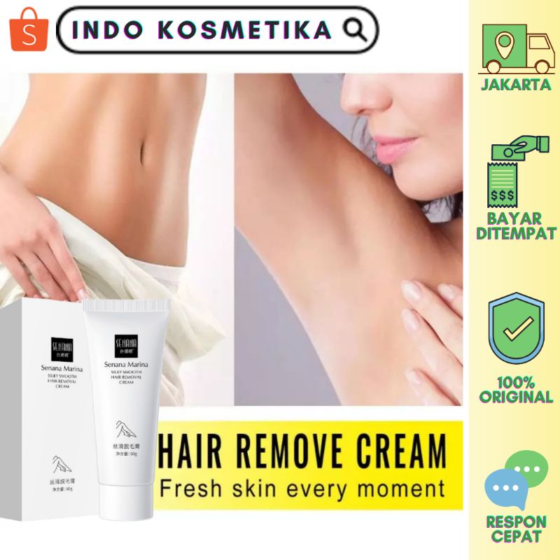 (FREE SPATULA) SENANA HAIR REMOVAL CREAM PENGHILANG BULU PERONTOK BULU DEPILATORY CREAM