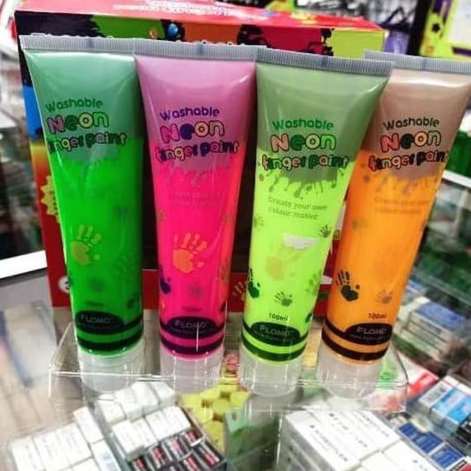 

CAT MELUKIS cat lukis aman mewarnai ANAK NON TOXIC ORIGINAL FLOMO WASHABLE FINGER NEON PAINT