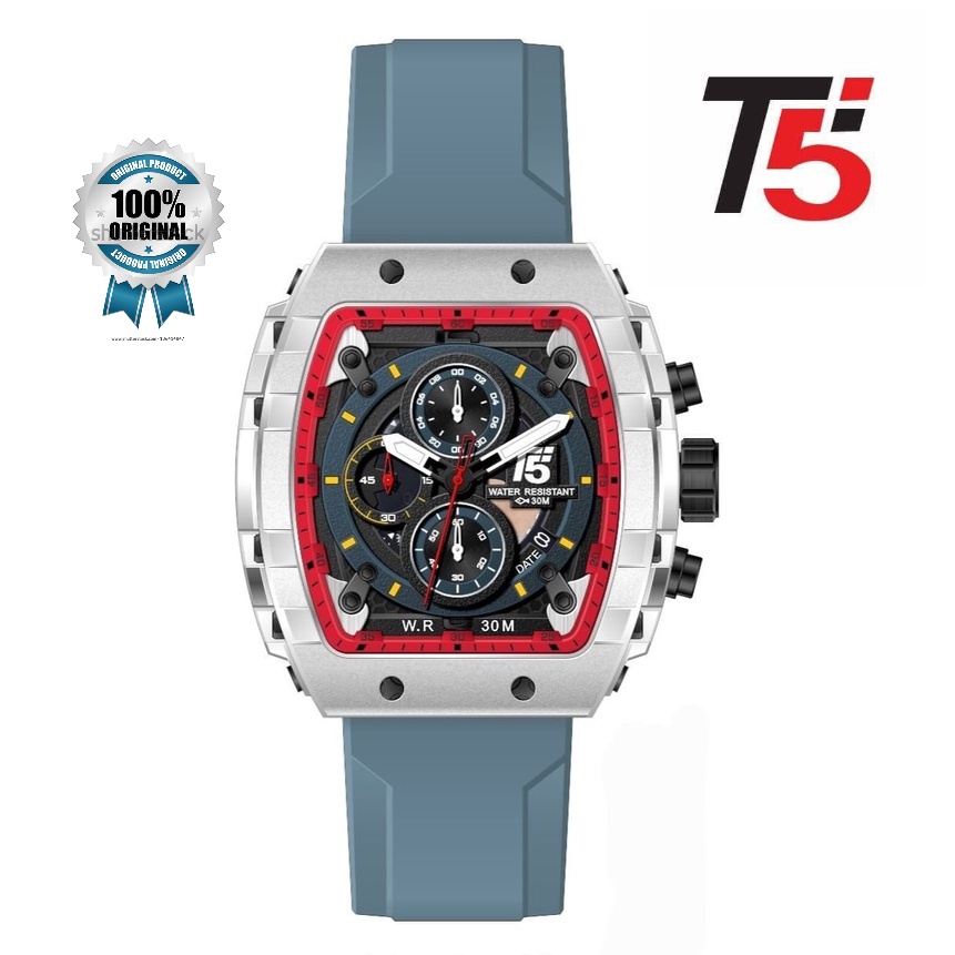 T5 H 3856G ORIGINAL TERBARU WARNA JAM TANGAN PRIA T5 H3856 ORIGINAL CRONO AKTIF RUBBER