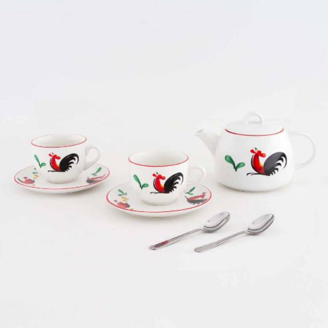 Kopin Kukuruyuk Family Tea Set//Gelas Ayam Jago