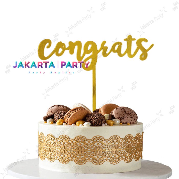 Cake Topper Congrats / Topper Cake Dekorasi Kue / Hiasan Kue Congrats