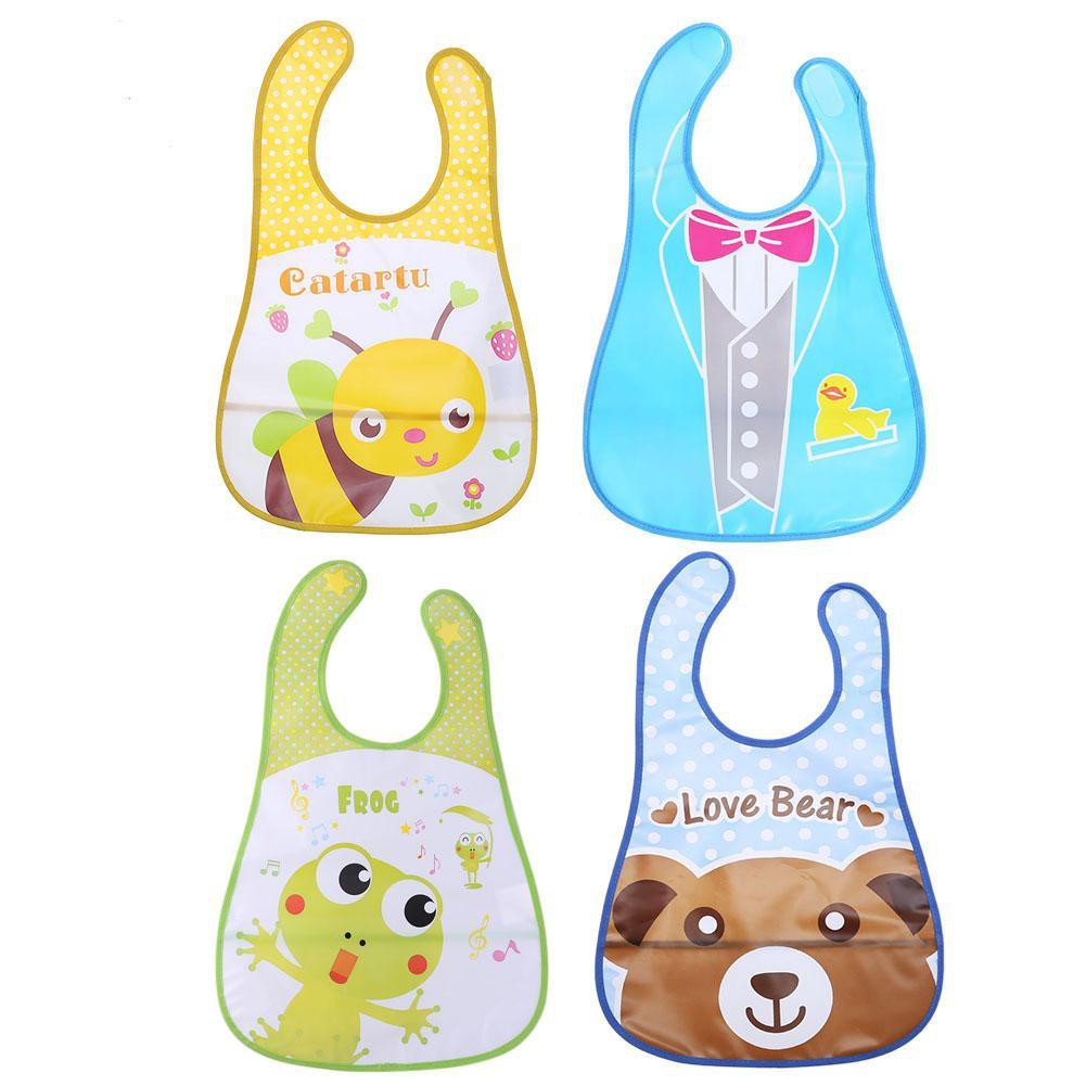 Bib Celemek Makan Anti Air Motif Kartun Hewan Lucu Bahan EVA