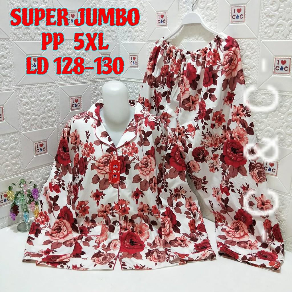BAJU TIDUR PIYAMA/PP SUPER JUMBO 5XL/LD 130-Christine Fanta