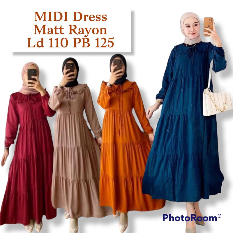 MIDI DRESS TIKTOK RAYON TWILL