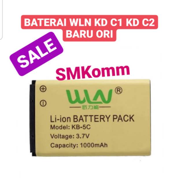 BATERAI HT WLN KD C1 KD C 2 BATERAI HT WLN KB-5C KDC 1 KDC 2 ORIGINAL BARU