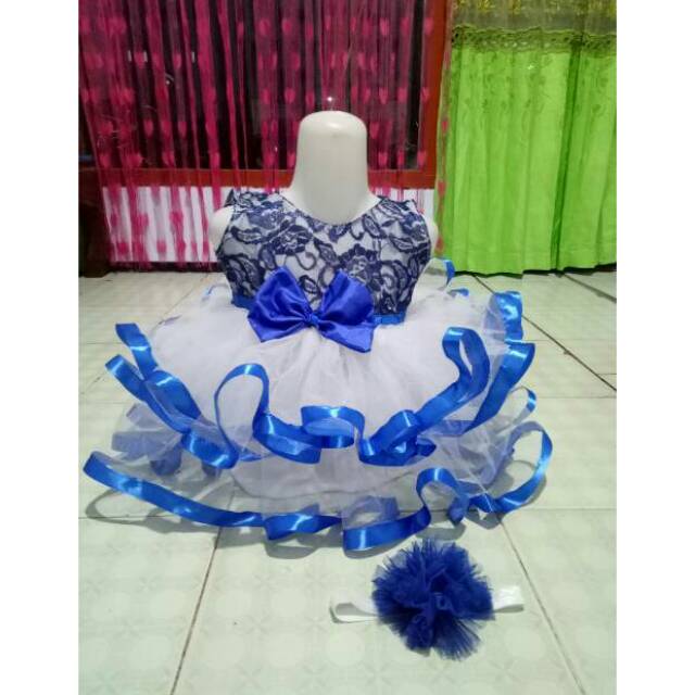 Murah Dress pita brukat
