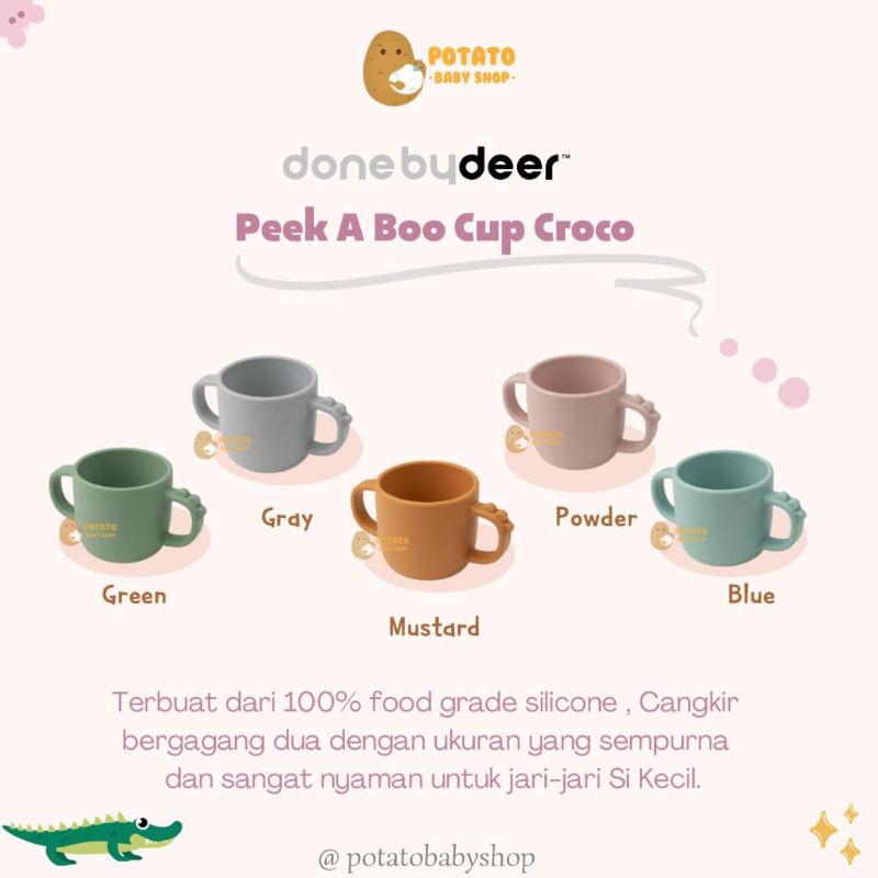 Done By Deer Peekaboo Cup Croco - Silicone Cup