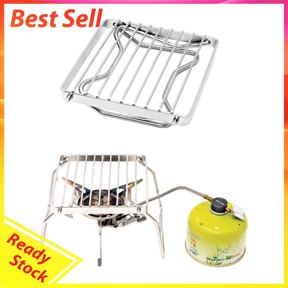 Portable Mini BBQ Grilling Basket w/ Handbag Stainless Steel Barbecue Grill