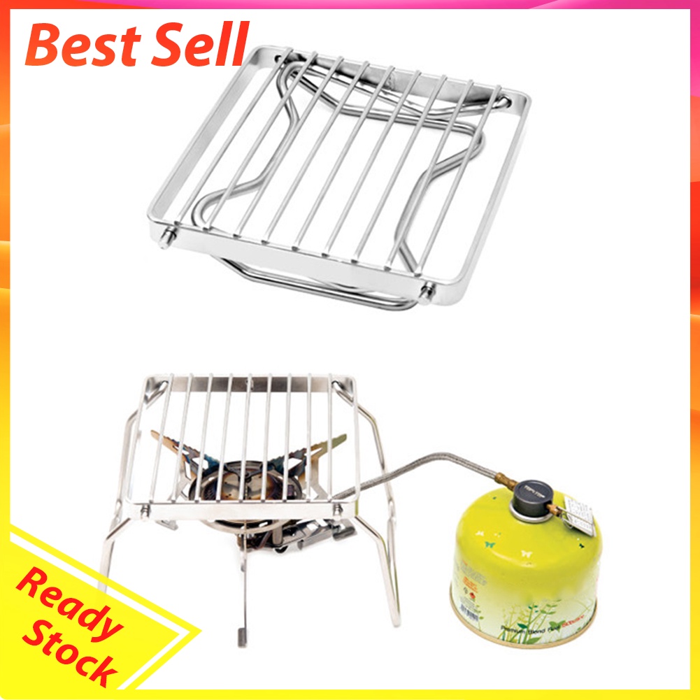 Portable Mini BBQ Grilling Basket w/ Handbag Stainless Steel Barbecue Grill