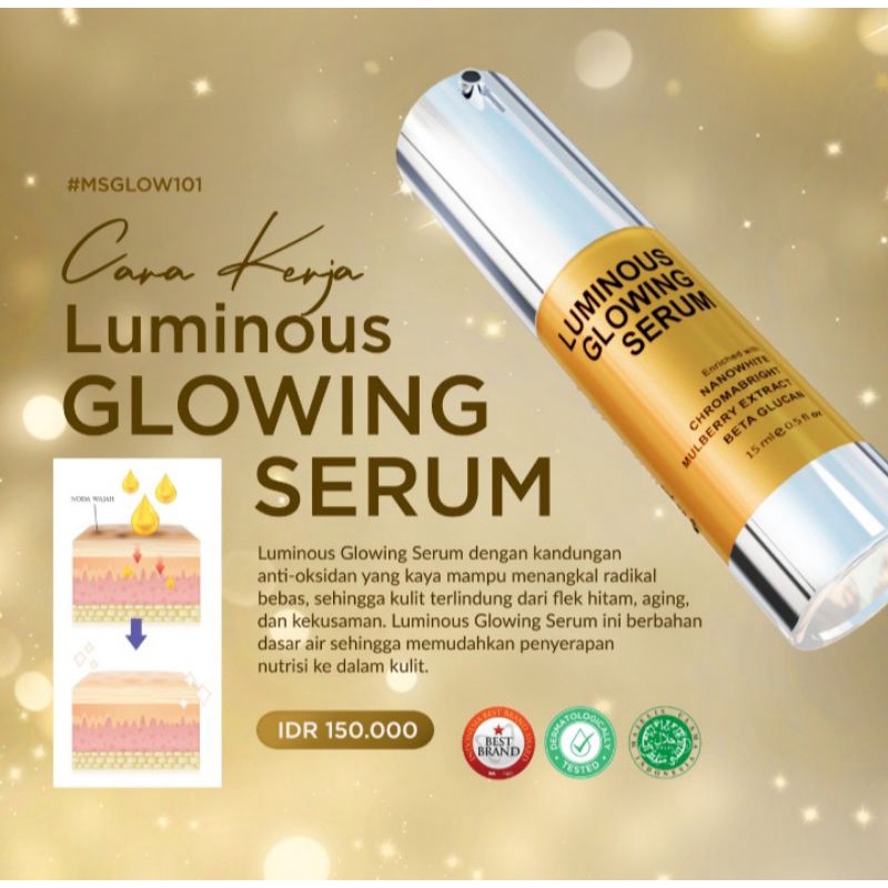 LUMINOUS GLOWING SERUM MS GLOW 100%ORIGINAL