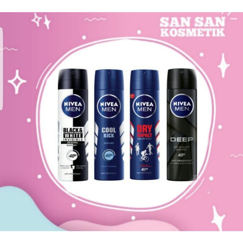 Nivea Men Deodorant Spray 150ml (HANYA PULAU JAWA SAJA)