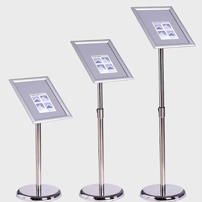 

[[COD]] Poster Stand Adjustable Menu Frame Sign Holder Display A3 A4 Stainless TERBARU Kode 1474