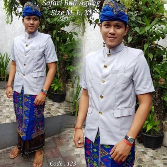 [Ready] BAKU BALI Pakaian Adat Pria Bali SATU SET Batik Pria
