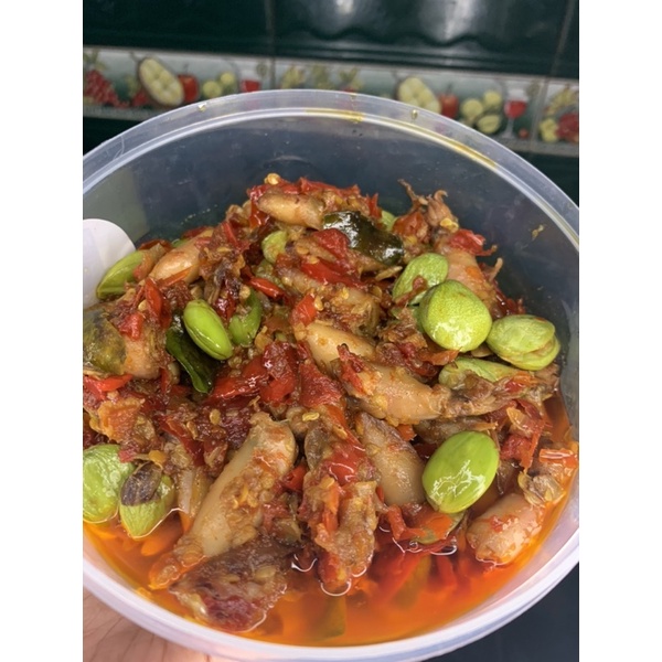 

Sambal cumi asin pete