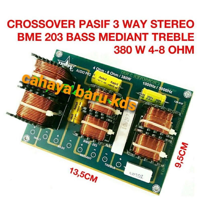 Kit Crossover Pasif 3 Way Stereo BME NITRO 203
