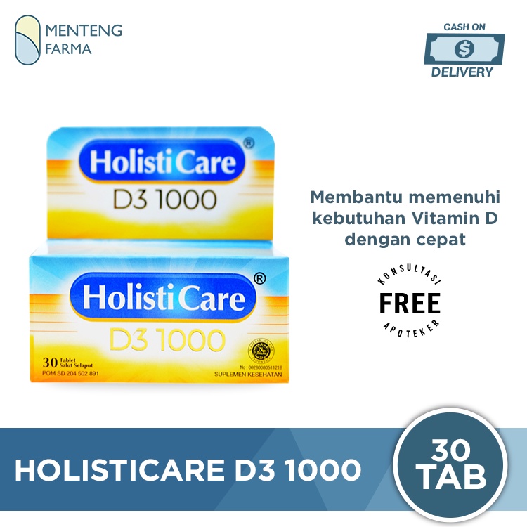 Holisticare D3 1000 30 Tablet - Suplementasi Kebutuhan Vitamin D