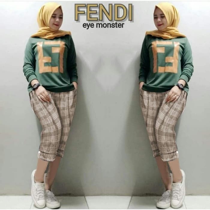 Setelan st set wanita training olahraga sport jumbo big size  channel guccy flower bahu bolong i.834