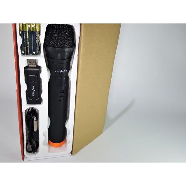 ☻ Advance mic wireless single 101 mMic Hitam Mic-101 ➬
