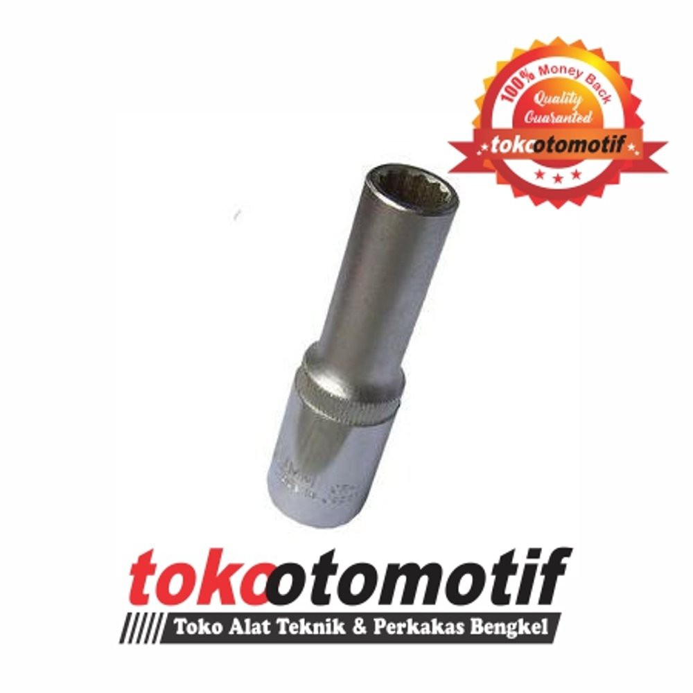 Mata Kunci Sok Panjang 1/2" - 12 pt - 9 mm TEKIRO  | Sock Shok Shock Soket