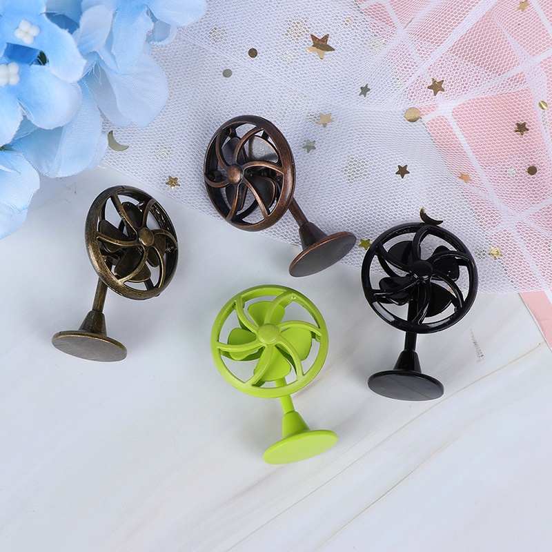 # Kaos T-Shirt Wanita Lengan Pendek Motif Print #Miniatur Kipas Angin Skala 1: 12 Untuk Rumah Boneka