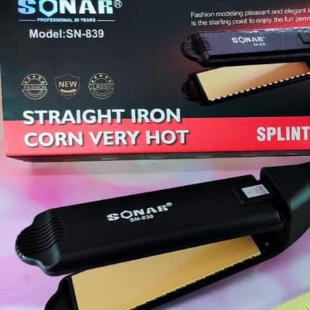 SONAR SN 839 Original Catokan Rambut Plat Lebar Alat Catok Lurus Temperatur Suhu