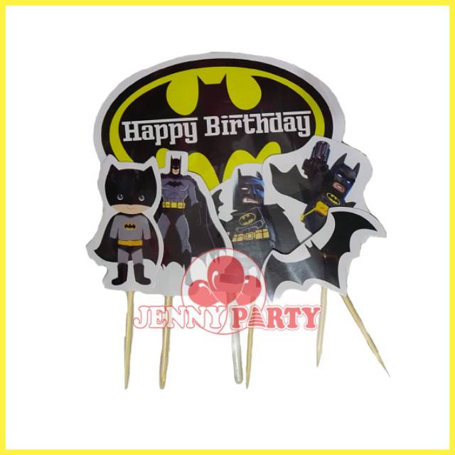 Cake topper tema batman hiasan kue ulang tahun