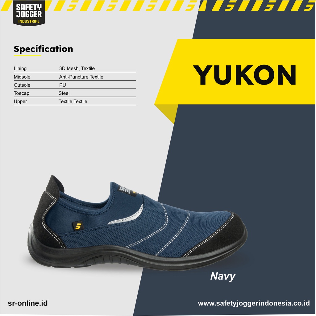 SEPATU SAFETY JOGGER YUKON S1P SRC NAVY