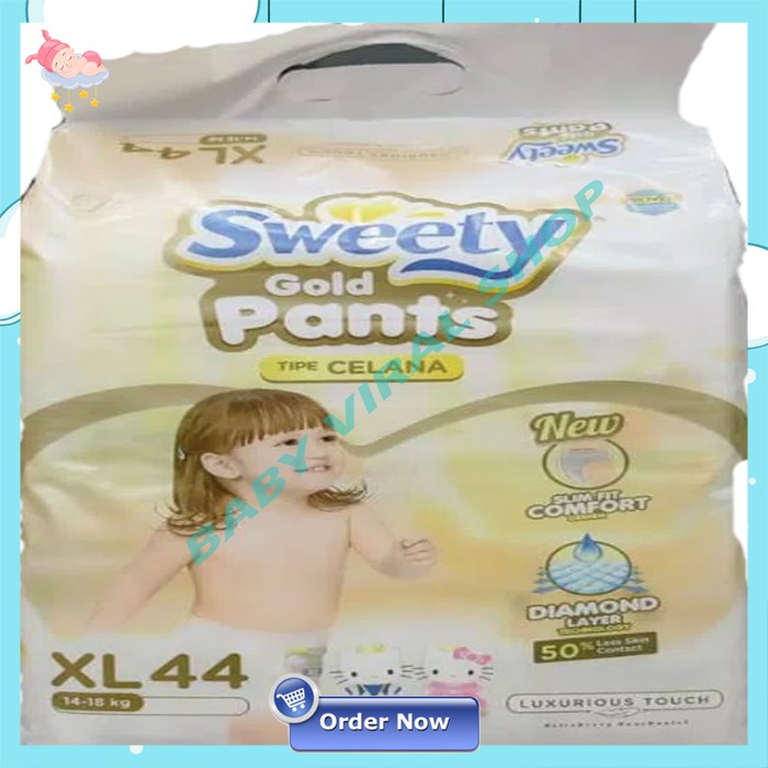 Sweety Gold Pants XL44 Sweety Gold Popok Celana Anak Popok Bayi Sweety Gold XL44 NS 129