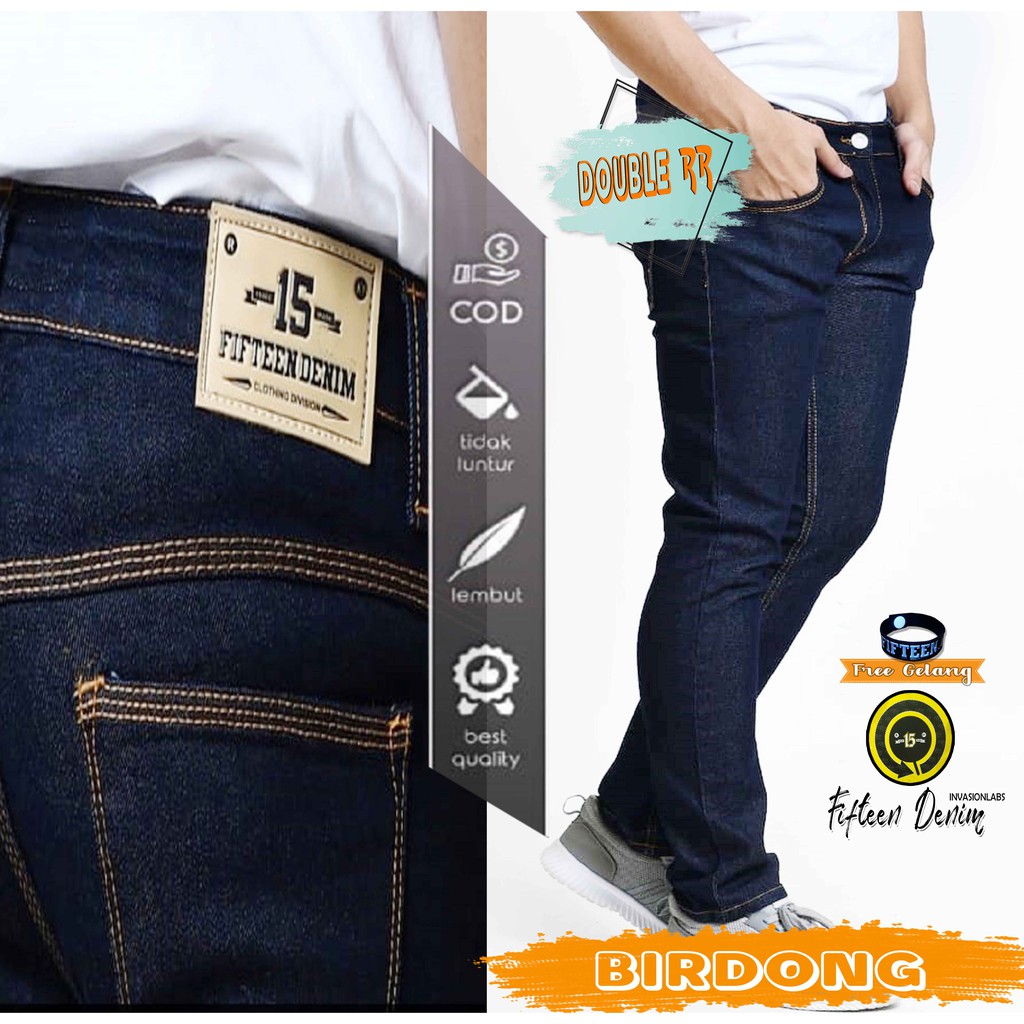 FIFTEEN DENIM celana jeans TERLARIS panjang skinny semi slimfit cowo/cowok/pria murah dan grosir