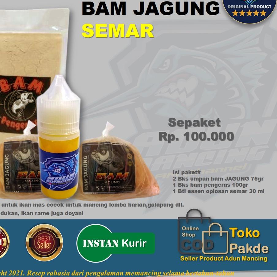 ✰ BAM JAGUNG PAKET JUARA semar UMPAN IKAN MAS SIAP PAKAI spesialis BABON ☈