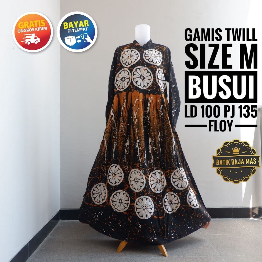 Dress Gamis Baju Muslimah Wanita Remaja Dewasa Kekinian Syari Lebaran Busui Resleting Depan Twill Or