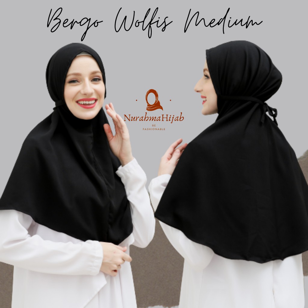 Daily Hijab Bergo Woolpeach Non Ped / Jilbab Instan Maryam Wolfis