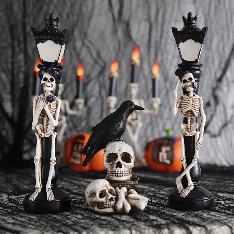 Lampu Jalan LED Bentuk Tengkorak Untuk Dekorasi Halloween