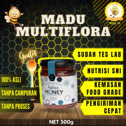 

Madu Multiflora Asli Murni Raw Honey Organik Netto 300 gram Minuman Kesehatan