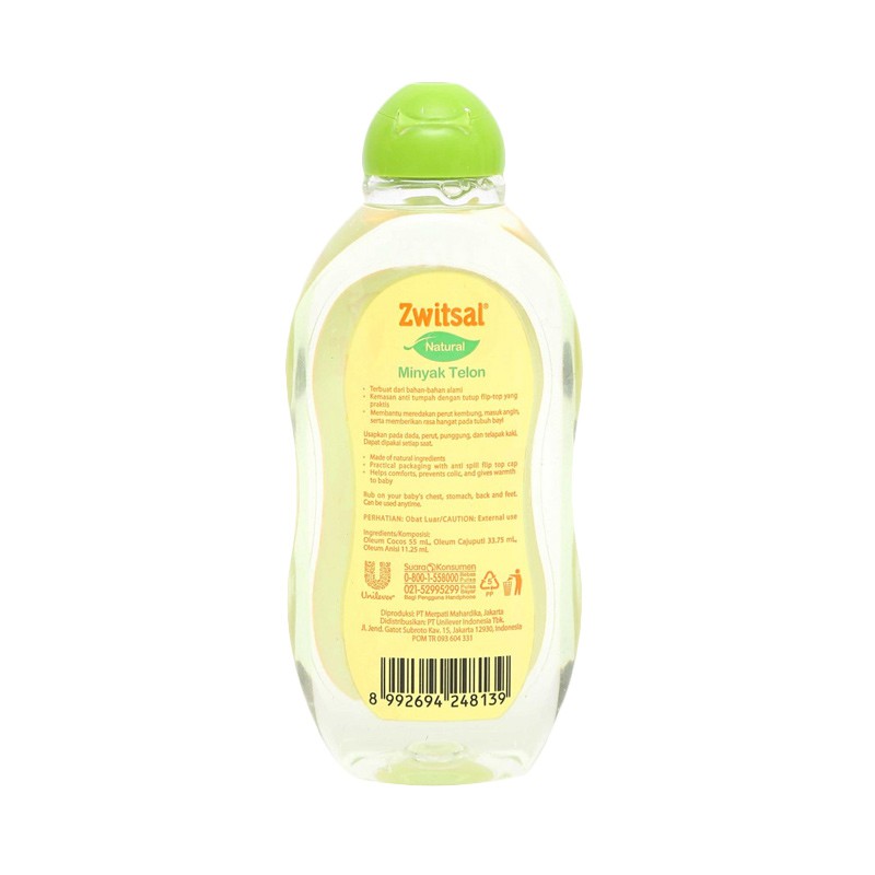 Zwitsal Natural Minyak Telon 100mL Minyak Telon Bayi