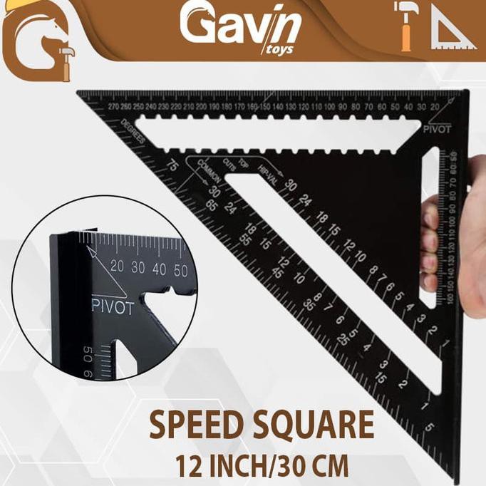 

Speed square 12 inch Besar 30cm penggaris segitiga woodworking tukang
