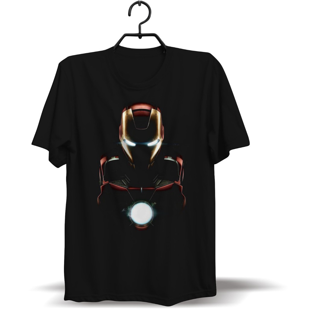 BAJU KAOS MARVEL IRONMAN GLOW IN THE DARK SABLON DTG DTF