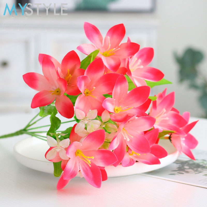 MYSTYLE BUNGA PLASTIK LILY XC6 BUNGA HIAS PLASTIC ARTIFICIAL BUNGA ARTIFISIAL MURAH-6