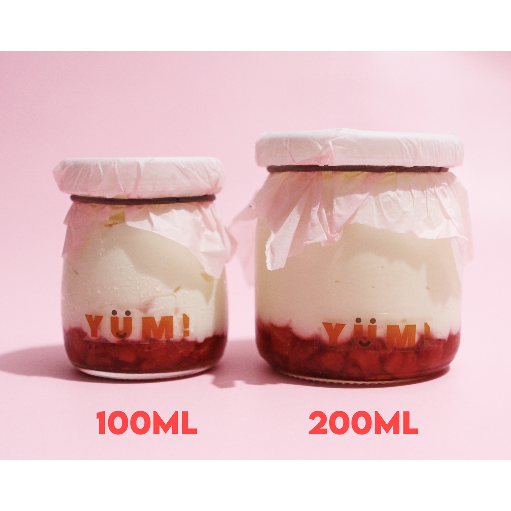 

200ML Strawberry Cheesecake Mousse - Buah strawberry asli