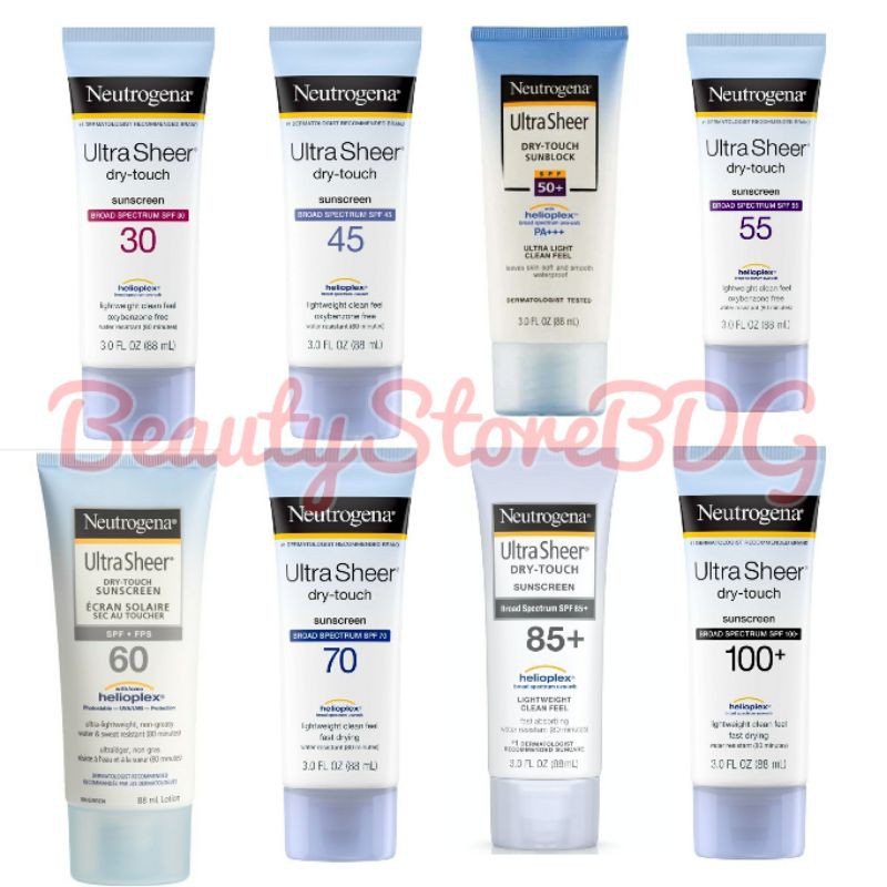 Neutrogena Ultra Sheer Dry Touch 88ml SPF 30 45 50 55 60 70 85 100