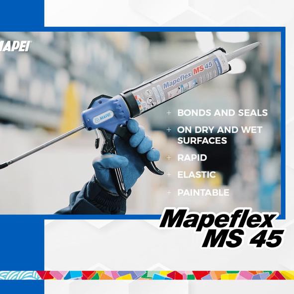 ✵ Mapei Mapeflex MS 45 - Penambal Kebocoran pada Permukaan 300ml - Hitam ❀