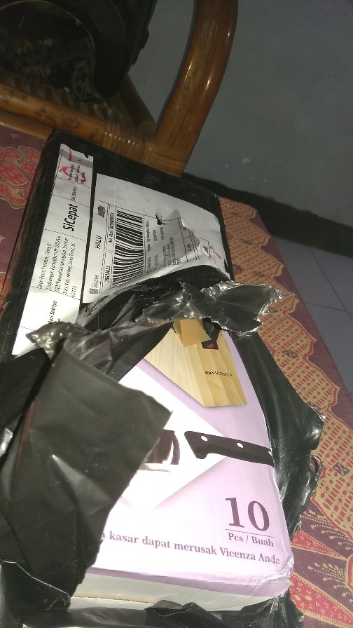 Vicenza Pisau Set - 10 Buah - Stainless Steel - Hitam